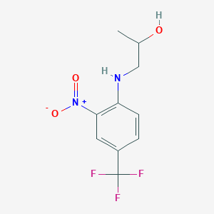 molecular formula C10H11F3N2O3 B5462176 1-{[2-nitro-4-(trifluoromethyl)phenyl]amino}-2-propanol 