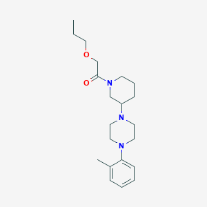molecular formula C21H33N3O2 B5462183 1-(2-methylphenyl)-4-[1-(propoxyacetyl)-3-piperidinyl]piperazine 