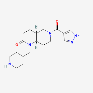 rel-(4aS,8aR)-6-[(1-methyl-1H-pyrazol-4-yl)carbonyl]-1-(4-piperidinylmethyl)octahydro-1,6-naphthyridin-2(1H)-one hydrochloride