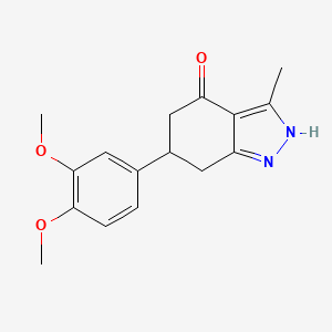 6-(3,4-dimethoxyphenyl)-3-methyl-1,5,6,7-tetrahydro-4H-indazol-4-one