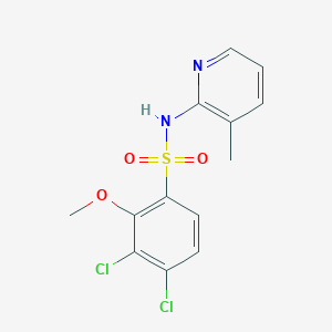 molecular formula C13H12Cl2N2O3S B5462204 3,4-dichloro-2-methoxy-N-(3-methylpyridin-2-yl)benzenesulfonamide 