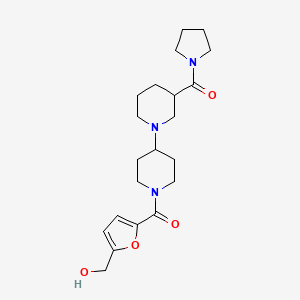 molecular formula C21H31N3O4 B5462239 (5-{[3-(pyrrolidin-1-ylcarbonyl)-1,4'-bipiperidin-1'-yl]carbonyl}-2-furyl)methanol 