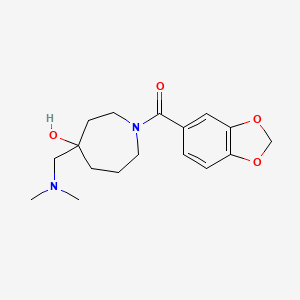 molecular formula C17H24N2O4 B5462245 1-(1,3-benzodioxol-5-ylcarbonyl)-4-[(dimethylamino)methyl]-4-azepanol 