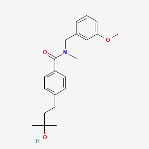 molecular formula C21H27NO3 B5462251 4-(3-hydroxy-3-methylbutyl)-N-(3-methoxybenzyl)-N-methylbenzamide 