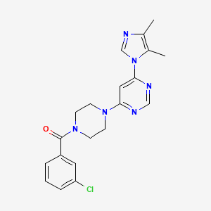 4-[4-(3-chlorobenzoyl)-1-piperazinyl]-6-(4,5-dimethyl-1H-imidazol-1-yl)pyrimidine