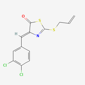 molecular formula C13H9Cl2NOS2 B5462294 2-(allylthio)-4-(3,4-dichlorobenzylidene)-1,3-thiazol-5(4H)-one 