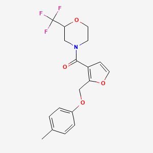 4-{2-[(4-methylphenoxy)methyl]-3-furoyl}-2-(trifluoromethyl)morpholine