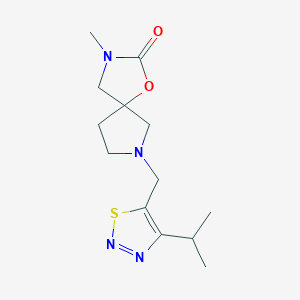 7-[(4-isopropyl-1,2,3-thiadiazol-5-yl)methyl]-3-methyl-1-oxa-3,7-diazaspiro[4.4]nonan-2-one