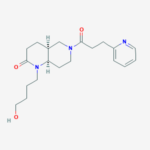(4aS*,8aR*)-1-(4-hydroxybutyl)-6-(3-pyridin-2-ylpropanoyl)octahydro-1,6-naphthyridin-2(1H)-one