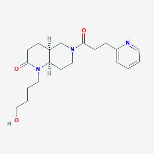 molecular formula C20H29N3O3 B5462325 (4aS*,8aR*)-1-(4-hydroxybutyl)-6-(3-pyridin-2-ylpropanoyl)octahydro-1,6-naphthyridin-2(1H)-one 