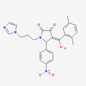 4-(2,5-dimethylbenzoyl)-3-hydroxy-1-[3-(1H-imidazol-1-yl)propyl]-5-(4-nitrophenyl)-1,5-dihydro-2H-pyrrol-2-one
