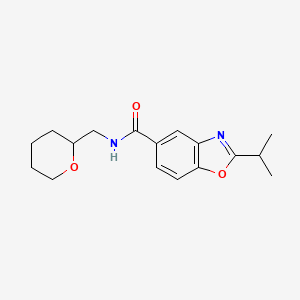 2-isopropyl-N-(tetrahydro-2H-pyran-2-ylmethyl)-1,3-benzoxazole-5-carboxamide