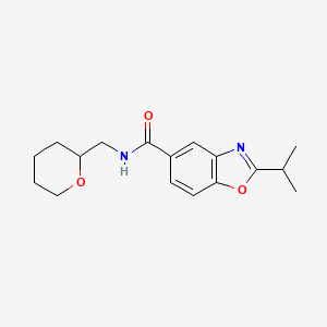 molecular formula C17H22N2O3 B5462340 2-isopropyl-N-(tetrahydro-2H-pyran-2-ylmethyl)-1,3-benzoxazole-5-carboxamide 