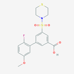 2'-fluoro-5'-methoxy-5-(thiomorpholin-4-ylsulfonyl)biphenyl-3-carboxylic acid