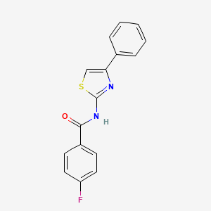 molecular formula C16H11FN2OS B5462351 4-fluoro-N-(4-phenyl-1,3-thiazol-2-yl)benzamide 