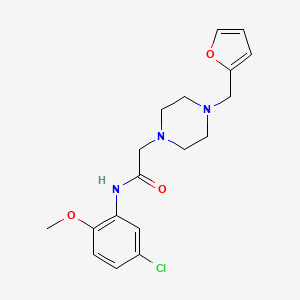 molecular formula C18H22ClN3O3 B5462370 N-(5-chloro-2-methoxyphenyl)-2-[4-(2-furylmethyl)-1-piperazinyl]acetamide 