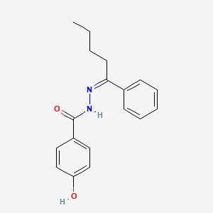 4-hydroxy-N'-(1-phenylpentylidene)benzohydrazide