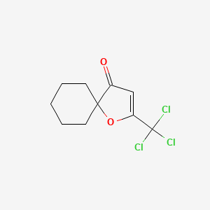 molecular formula C10H11Cl3O2 B5462390 2-(trichloromethyl)-1-oxaspiro[4.5]dec-2-en-4-one CAS No. 188964-29-6