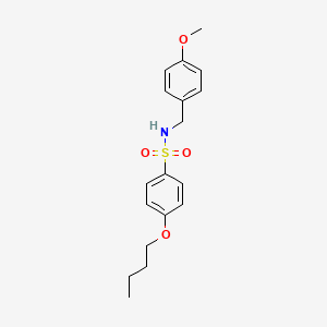 molecular formula C18H23NO4S B5462397 4-butoxy-N-(4-methoxybenzyl)benzenesulfonamide 