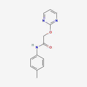 molecular formula C13H13N3O2 B5462436 N-(4-methylphenyl)-2-(2-pyrimidinyloxy)acetamide 