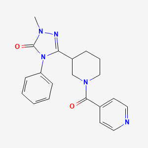molecular formula C20H21N5O2 B5462445 5-(1-isonicotinoylpiperidin-3-yl)-2-methyl-4-phenyl-2,4-dihydro-3H-1,2,4-triazol-3-one 
