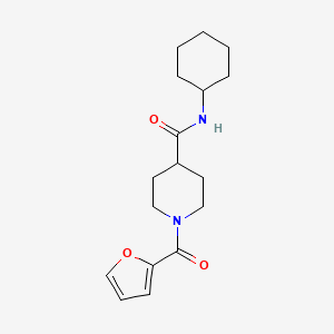 molecular formula C17H24N2O3 B5462450 N-cyclohexyl-1-(2-furoyl)piperidine-4-carboxamide 