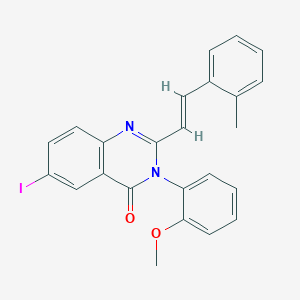 molecular formula C24H19IN2O2 B5462455 6-iodo-3-(2-methoxyphenyl)-2-[2-(2-methylphenyl)vinyl]-4(3H)-quinazolinone 