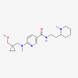6-[{[1-(hydroxymethyl)cyclopropyl]methyl}(methyl)amino]-N-[2-(1-methylpiperidin-2-yl)ethyl]nicotinamide