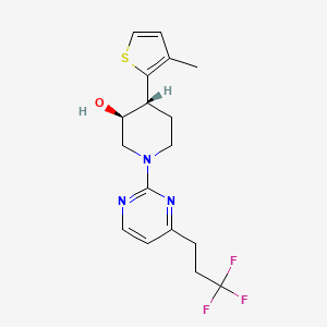 (3S*,4R*)-4-(3-methyl-2-thienyl)-1-[4-(3,3,3-trifluoropropyl)pyrimidin-2-yl]piperidin-3-ol