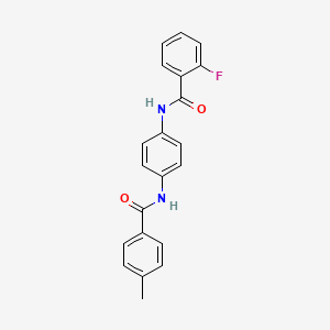 2-fluoro-N-{4-[(4-methylbenzoyl)amino]phenyl}benzamide
