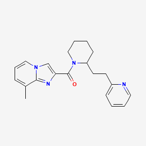 molecular formula C21H24N4O B5462471 8-methyl-2-{[2-(2-pyridin-2-ylethyl)piperidin-1-yl]carbonyl}imidazo[1,2-a]pyridine 