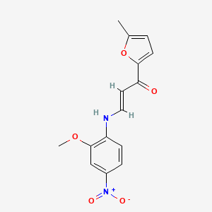 molecular formula C15H14N2O5 B5462478 3-[(2-methoxy-4-nitrophenyl)amino]-1-(5-methyl-2-furyl)-2-propen-1-one 