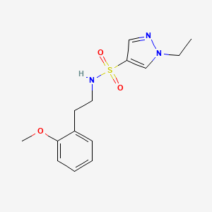 molecular formula C14H19N3O3S B5462485 1-ethyl-N-[2-(2-methoxyphenyl)ethyl]-1H-pyrazole-4-sulfonamide 
