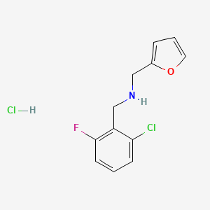 molecular formula C12H12Cl2FNO B5462492 (2-chloro-6-fluorobenzyl)(2-furylmethyl)amine hydrochloride 