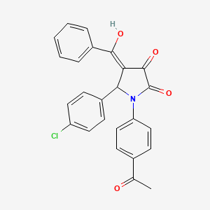 1-(4-acetylphenyl)-4-benzoyl-5-(4-chlorophenyl)-3-hydroxy-1,5-dihydro-2H-pyrrol-2-one
