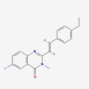 molecular formula C19H17IN2O B5462504 2-[2-(4-ethylphenyl)vinyl]-6-iodo-3-methyl-4(3H)-quinazolinone 