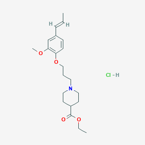 ethyl 1-{3-[2-methoxy-4-(1-propen-1-yl)phenoxy]propyl}-4-piperidinecarboxylate hydrochloride