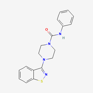 4-(1,2-benzothiazol-3-yl)-N-phenylpiperazine-1-carboxamide