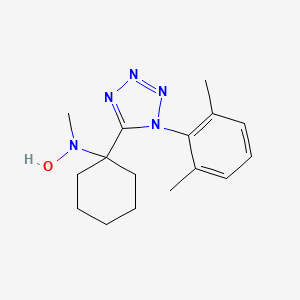 molecular formula C16H23N5O B5462555 N-{1-[1-(2,6-DIMETHYLPHENYL)-1H-1,2,3,4-TETRAZOL-5-YL]CYCLOHEXYL}-N-METHYLHYDROXYLAMINE 