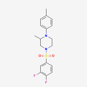 3,4-DIFLUOROPHENYL [3-METHYL-4-(4-METHYLPHENYL)PIPERAZINO] SULFONE