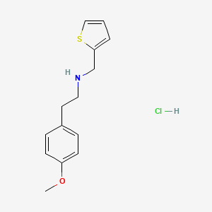 2-(4-methoxyphenyl)-N-(thiophen-2-ylmethyl)ethanamine;hydrochloride