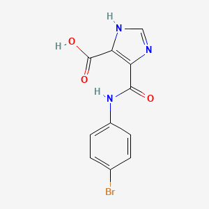 molecular formula C11H8BrN3O3 B5462583 4-{[(4-bromophenyl)amino]carbonyl}-1H-imidazole-5-carboxylic acid 