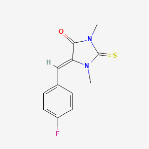 molecular formula C12H11FN2OS B5462589 5-(4-fluorobenzylidene)-1,3-dimethyl-2-thioxo-4-imidazolidinone 