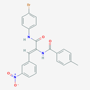 molecular formula C23H18BrN3O4 B5462592 N-[1-{[(4-bromophenyl)amino]carbonyl}-2-(3-nitrophenyl)vinyl]-4-methylbenzamide 