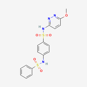 molecular formula C17H16N4O5S2 B5462599 N-(6-methoxy-3-pyridazinyl)-4-[(phenylsulfonyl)amino]benzenesulfonamide 