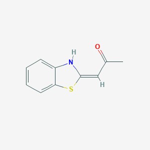 molecular formula C10H9NOS B054626 (1E)-1-(3H-1,3-benzothiazol-2-ylidene)propan-2-one CAS No. 123150-31-2