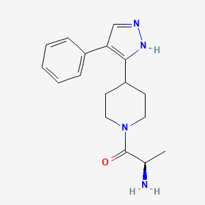 (2R)-1-oxo-1-[4-(4-phenyl-1H-pyrazol-5-yl)piperidin-1-yl]propan-2-amine