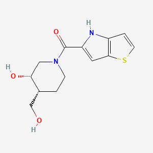 molecular formula C13H16N2O3S B5462605 (3S*,4R*)-4-(hydroxymethyl)-1-(4H-thieno[3,2-b]pyrrol-5-ylcarbonyl)-3-piperidinol 