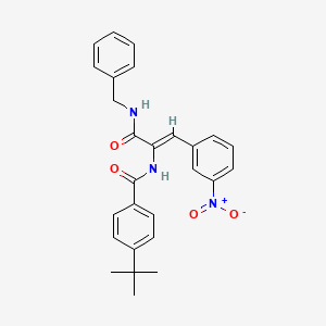 molecular formula C27H27N3O4 B5462610 N-[1-[(benzylamino)carbonyl]-2-(3-nitrophenyl)vinyl]-4-tert-butylbenzamide 