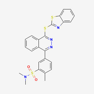 5-[4-(1,3-benzothiazol-2-ylthio)-1-phthalazinyl]-N,N,2-trimethylbenzenesulfonamide